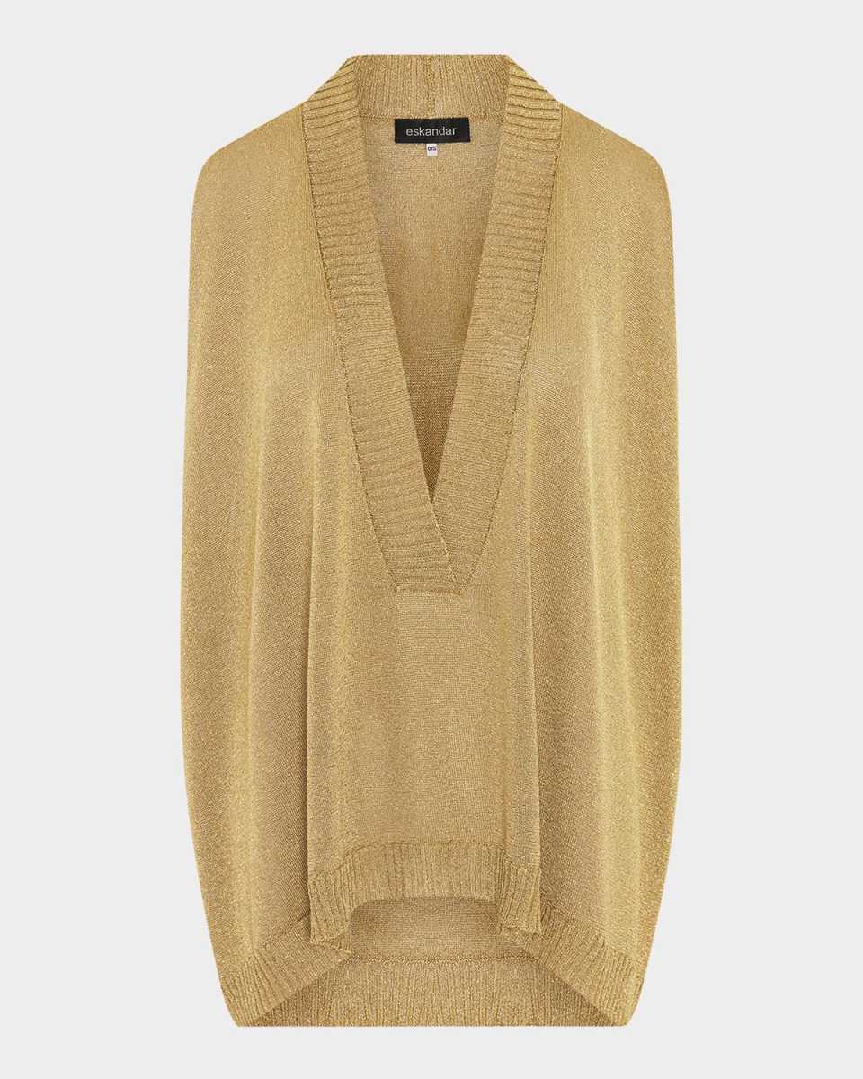 A-Line Sleeveless Deep-V Sweater (Mid Plus Length)
